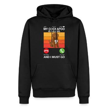 Cockapoo Gifts - Männer Premium Bio Hoodie - Schwarz - Vorne - Nico (187cm)