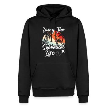 Live the sabbatical life - Men’s Premium Organic Hoodie - black - Front - Nico (187cm)