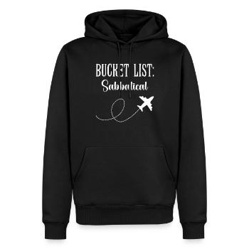Bucket List: Sabbatical - Männer Premium Bio Hoodie - Schwarz - Vorne - Nico (187cm)