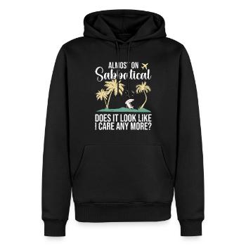Presque en congé sabbatique, il semble que ce sera le cas - Sweat à capuche Premium bio Homme - noir - Devant - Nico (187cm)