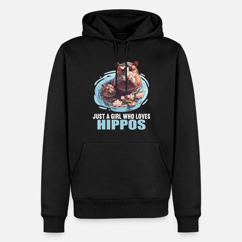 Hippopotame Hippopotame - Sweat à capuche Premium bio Homme - noir
