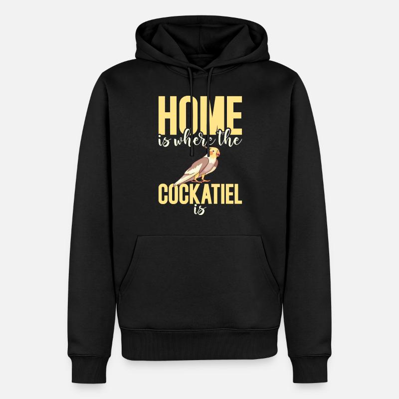 Cadeaux de calopsitte - Sweat à capuche Premium bio Homme - noir