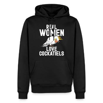 Cadeaux de calopsitte - Sweat à capuche Premium bio Homme - noir - Devant - Nico (187cm)