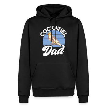 Cadeaux de calopsitte - Sweat à capuche Premium bio Homme - noir - Devant - Nico (187cm)