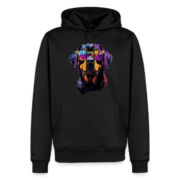 Les chiens Rottweiler aiment les fiers amateurs de rottweiler - Sweat à capuche Premium bio Homme - noir - Devant - Nico (187cm)
