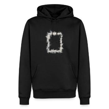 rectangle blanc - Sweat à capuche Premium bio Homme - noir - Devant - Nico (187cm)