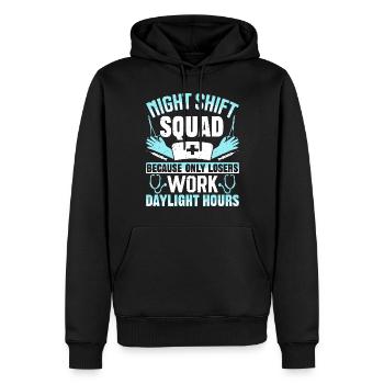 Caregiver Infection Control - Men’s Premium Organic Hoodie - black - Front - Nico (187cm)