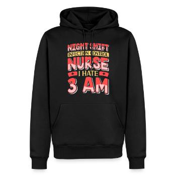 Caregiver Infection Control - Men’s Premium Organic Hoodie - black - Front - Nico (187cm)
