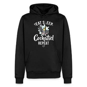 Cadeaux de calopsitte - Sweat à capuche Premium bio Homme - noir - Devant - Nico (187cm)