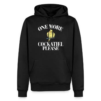 Cadeaux de calopsitte - Sweat à capuche Premium bio Homme - noir - Devant - Nico (187cm)