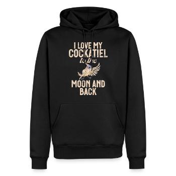Cadeaux de calopsitte - Sweat à capuche Premium bio Homme - noir - Devant - Nico (187cm)