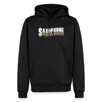 Saxophone Retro Vintage Saxophone - Männer Premium Bio Hoodie - Schwarz - Vorne - Nico (187cm)