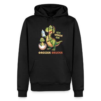 Ich Werde Großer Bruder Dinosaurier Neuer Bruder - Männer Premium Bio Hoodie - Schwarz - Vorne - Nico (187cm)