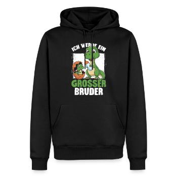 Ich Werde Großer Bruder Dinosaurier Neuer Bruder - Männer Premium Bio Hoodie - Schwarz - Vorne - Nico (187cm)