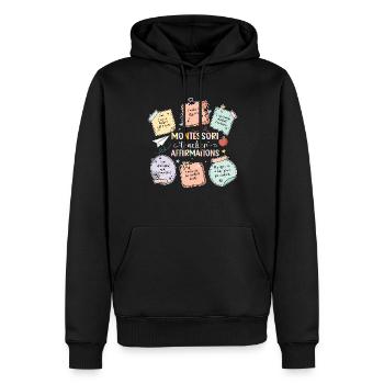 Montessori-lehrerin Ich Erhebe Mich, Indem Ich - Männer Premium Bio Hoodie - Schwarz - Vorne - Nico (187cm)