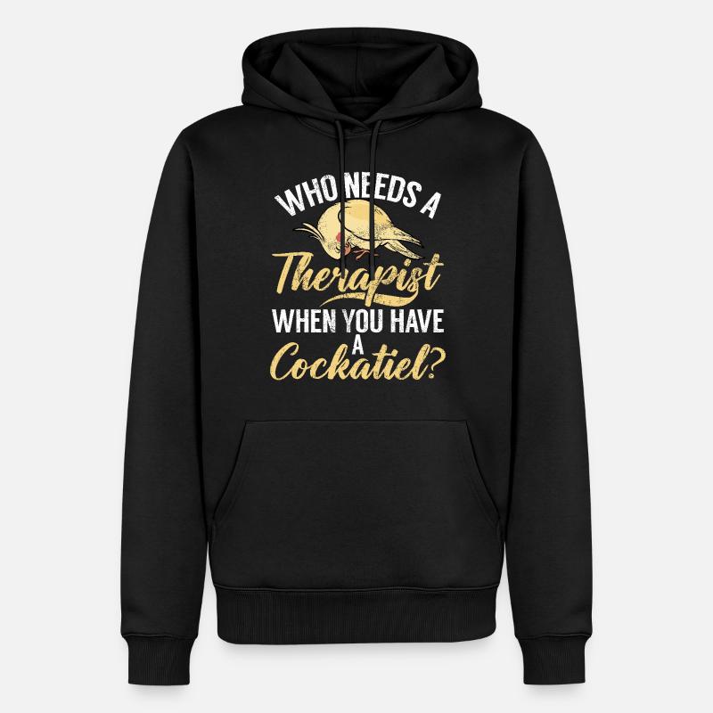 Cadeaux de calopsitte - Sweat à capuche Premium bio Homme - noir