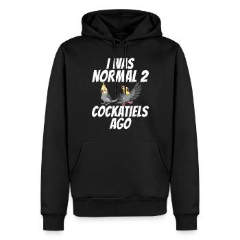Cadeaux de calopsitte - Sweat à capuche Premium bio Homme - noir - Devant - Nico (187cm)
