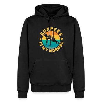 Fitness Fanatics Burpees est mon Calisthenics normal - Sweat à capuche Premium bio Homme - noir - Devant - Nico (187cm)