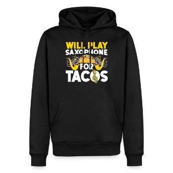Saxophone Will Play Saxophone For - Männer Premium Bio Hoodie - Schwarz - Vorne - Nico (187cm)