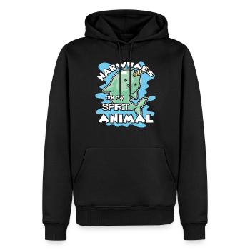 Narwhal Narwhals Are My Spirit Animal - Men’s Premium Organic Hoodie - black - Front - Nico (187cm)