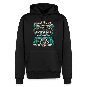 Nicu Nurse Proud Nicu Nurse - Men’s Premium Organic Hoodie - black - Front - Nico (187cm)