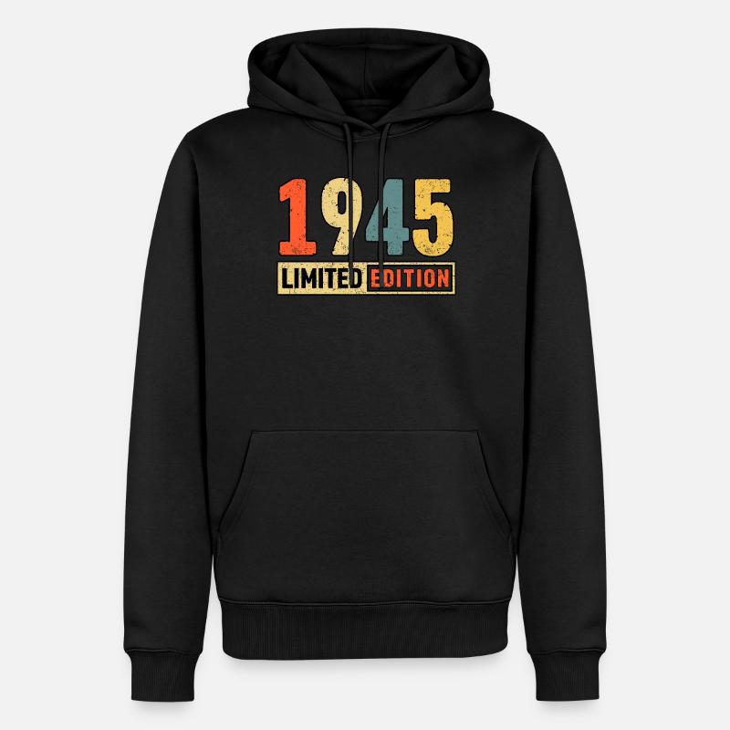 Edition limitée 1945 - Sweat à capuche Premium bio Homme - noir