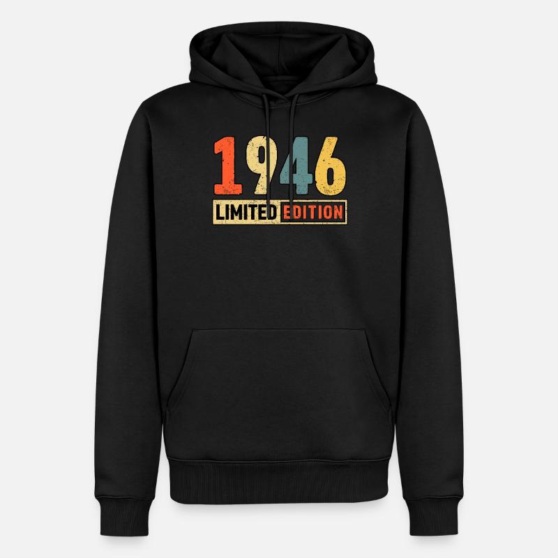 Édition limitée 1946 - Sweat à capuche Premium bio Homme - noir