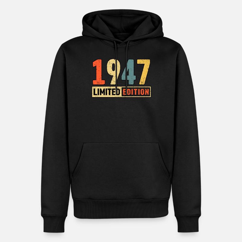 Edition limitée 1947 - Sweat à capuche Premium bio Homme - noir