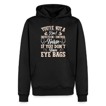 Caregiver Infection Control - Men’s Premium Organic Hoodie - black - Front - Nico (187cm)