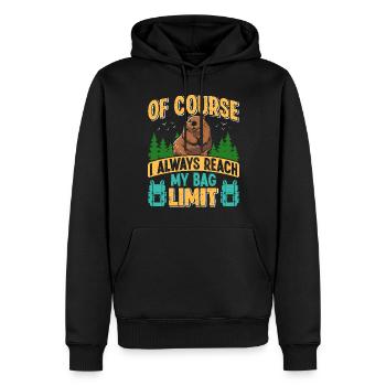 Murmeltier, Jäger, Jagd - Männer Premium Bio Hoodie - Schwarz - Vorne - Nico (187cm)