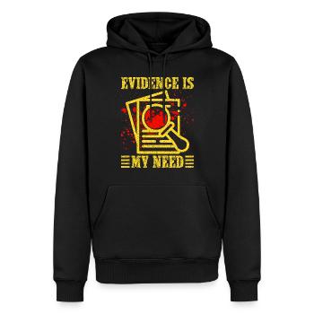 Forensic Science Major Evidence Is My Need - Men’s Premium Organic Hoodie - black - Front - Nico (187cm)