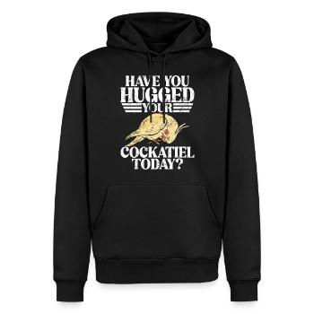 Cadeaux de calopsitte - Sweat à capuche Premium bio Homme - noir - Devant - Nico (187cm)