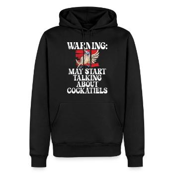 Cadeaux de calopsitte - Sweat à capuche Premium bio Homme - noir - Devant - Nico (187cm)
