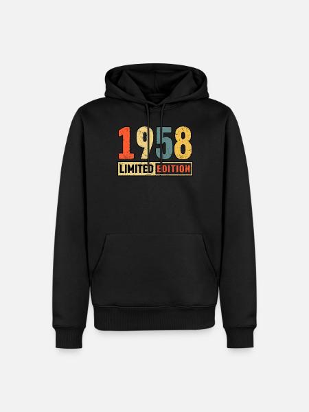 Edition limitée 1958 - Sweat à capuche Premium bio Homme - noir
