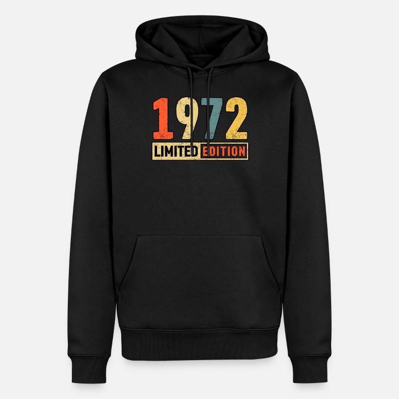 Edition limitée 1972 - Sweat à capuche Premium bio Homme - noir