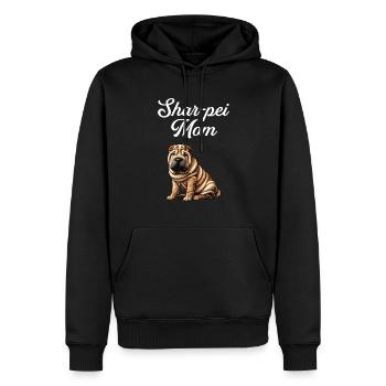 Chinese dog Shar-Pei mom - Männer Premium Bio Hoodie - Schwarz - Vorne - Nico (187cm)