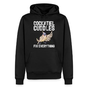 Cockatiel Gifts - Männer Premium Bio Hoodie - Schwarz - Vorne - Nico (187cm)