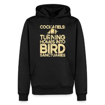Cockatiel Gifts - Männer Premium Bio Hoodie - Schwarz - Vorne - Nico (187cm)