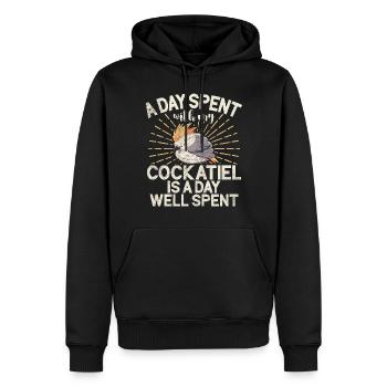 Cockatiel Gifts - Männer Premium Bio Hoodie - Schwarz - Vorne - Nico (187cm)