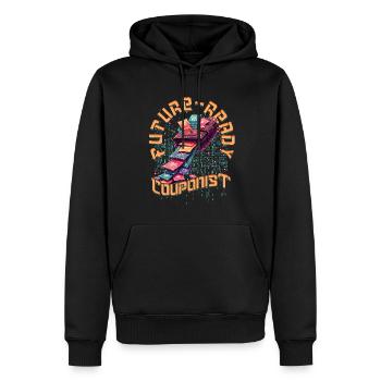 Couponing Future Ready Couponist - Men’s Premium Organic Hoodie - black - Front - Nico (187cm)