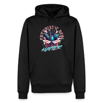 Couponing Coupon Futuristic Deal Hunter - Men’s Premium Organic Hoodie - black - Front - Nico (187cm)