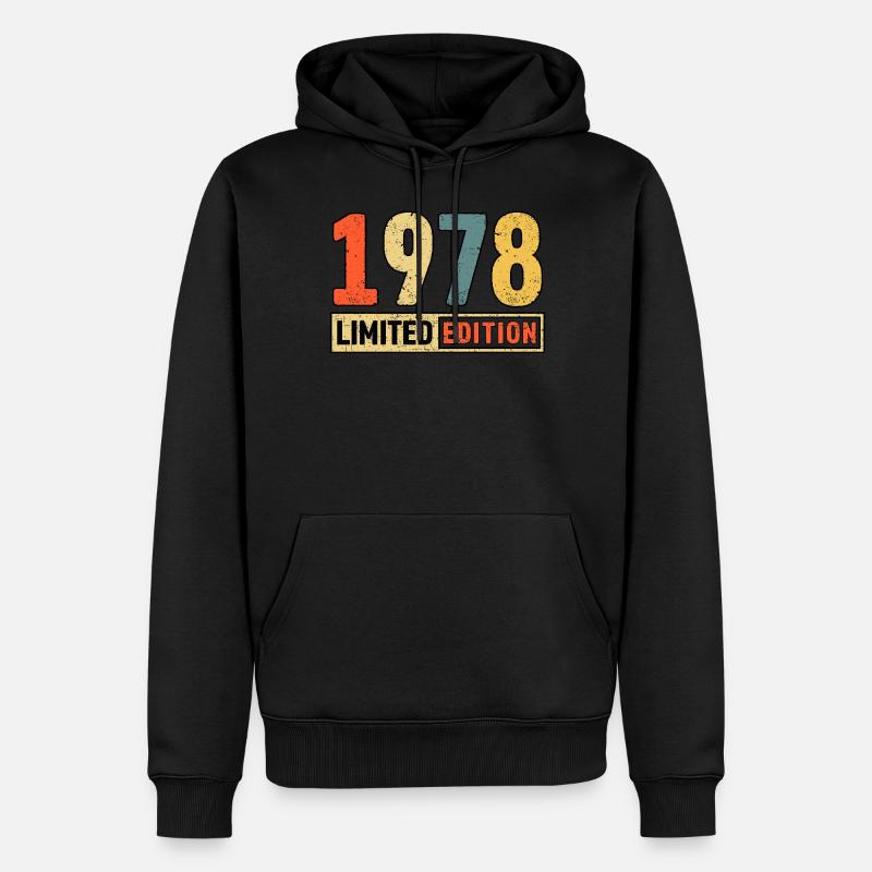 Edition limitée 1978 - Sweat à capuche Premium bio Homme - noir