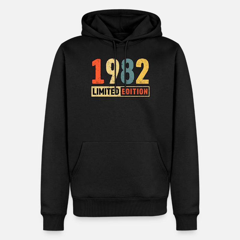 Edition limitée 1982 - Sweat à capuche Premium bio Homme - noir