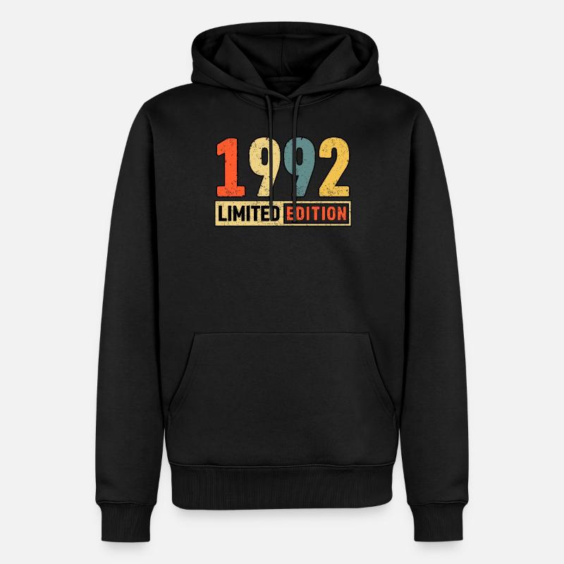 Edition limitée 1992 - Sweat à capuche Premium bio Homme - noir