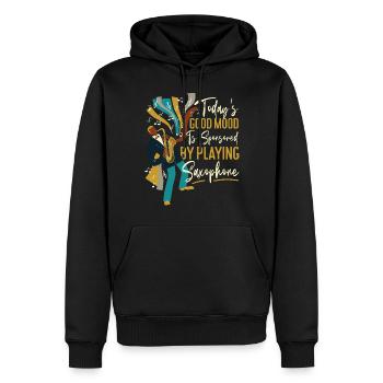 Saxophone Today's Good Mood Is - Männer Premium Bio Hoodie - Schwarz - Vorne - Nico (187cm)