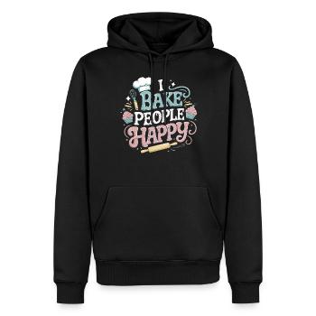 I Bake People Happy Funny Baking Lover Gifts Men - Männer Premium Bio Hoodie - Schwarz - Vorne - Nico (187cm)