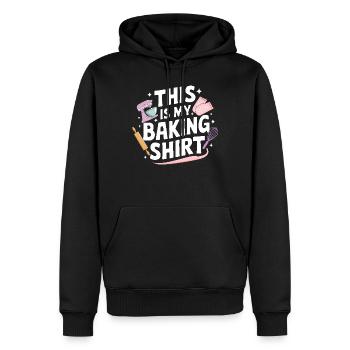 C’est mon Baking Bake Bakery Gifts - Sweat à capuche Premium bio Homme - noir - Devant - Nico (187cm)