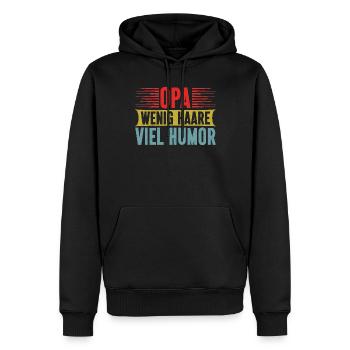 Opa Großvater Grandpa Großpapa - Männer Premium Bio Hoodie - Schwarz - Vorne - Nico (187cm)