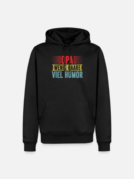 Opa, opa, opa, opa - Mannen Premium Bio hoodie - zwart