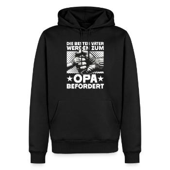 Grandpa, Grandpa, Grandpa, Grandpapa - Men’s Premium Organic Hoodie - black - Front - Nico (187cm)